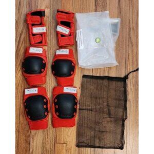 Knee Elbow Pads Wrist Guards 6 Pcs Set + Bag Medium Skateboard Safety Gear Set
